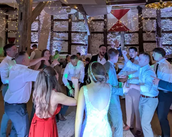 Hochzeitsparty in Eventlocation